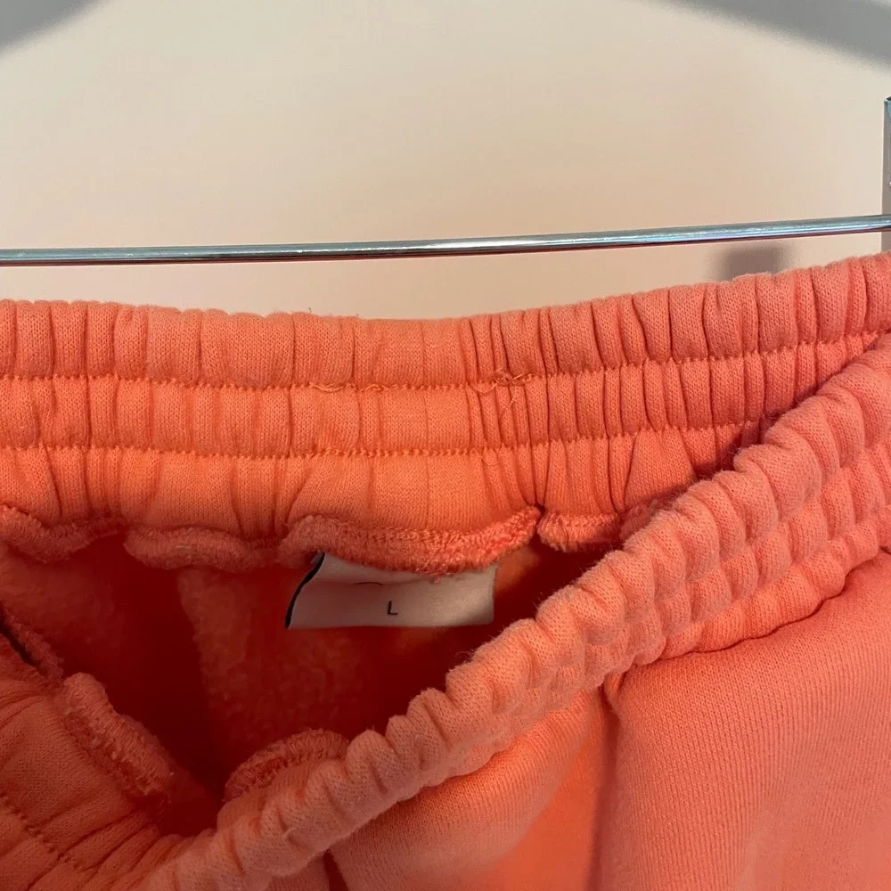 Comfrt Kids Hoodie and Joggers Matching Set Coral Peach Fleece Sweat Set Large